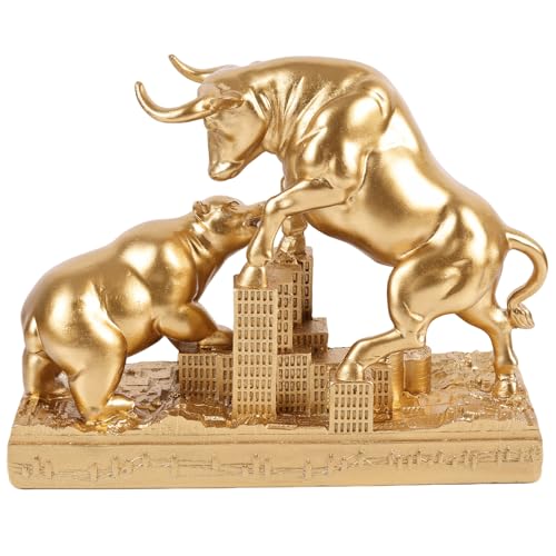 Estatua Toro y Oso Wall Street Decoración de Oficina