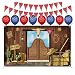 Western Party Banner Backdrop, 40 Pieces Bandana Western Cowboy Balloons 5 Packs Bandana Pennant Banner for Western Cowboy Theme Party Supplies Decorations