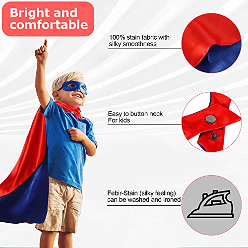 Inpoto Superhero Capes For Kids,Heroes Capes And Masks Fit For 4-12Years Old Boy And Girls Dress Up thumb #3