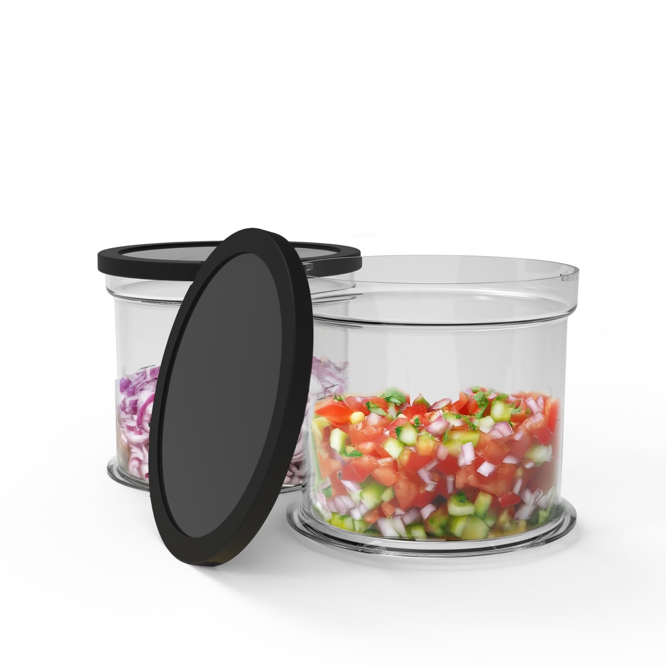Drew&Cole 5 Second Clever Chop - Additional Storage Bowls with Airtight Lids (2 pack)