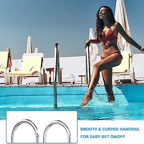 Escalera de piscina acero inoxidable 2 peldaños miniatura 4