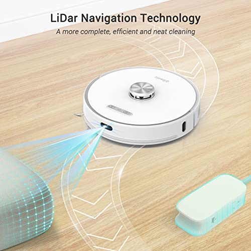 Ultenic T10 Robotstofzuiger met leegstation, 3000 Pa zuigkracht Robotstofzuiger met dweilfunctie, 280 minuten looptijd, mapping van meerdere verdiepingen, APP, Spraak, Alexa, Google Home bediening - Image 5