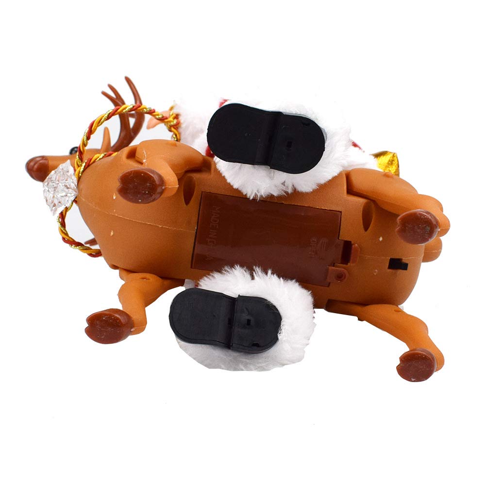 VIDOO Erici di Natale Elettrico Equitazione Elk Babbo Natale Regalo Giocattolo Elettronico Giocattolo in Movimento Giocattoli Piccoli Decorazioni Elettroniche Regalo