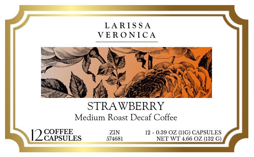 Strawberry Medium Roast Decaf Coffee (Single Serve K-Cup Pods) (Gourmet, Naturally Flavored, Whole Coffee Beans) (12 pods, ZIN: 574681) image 4
