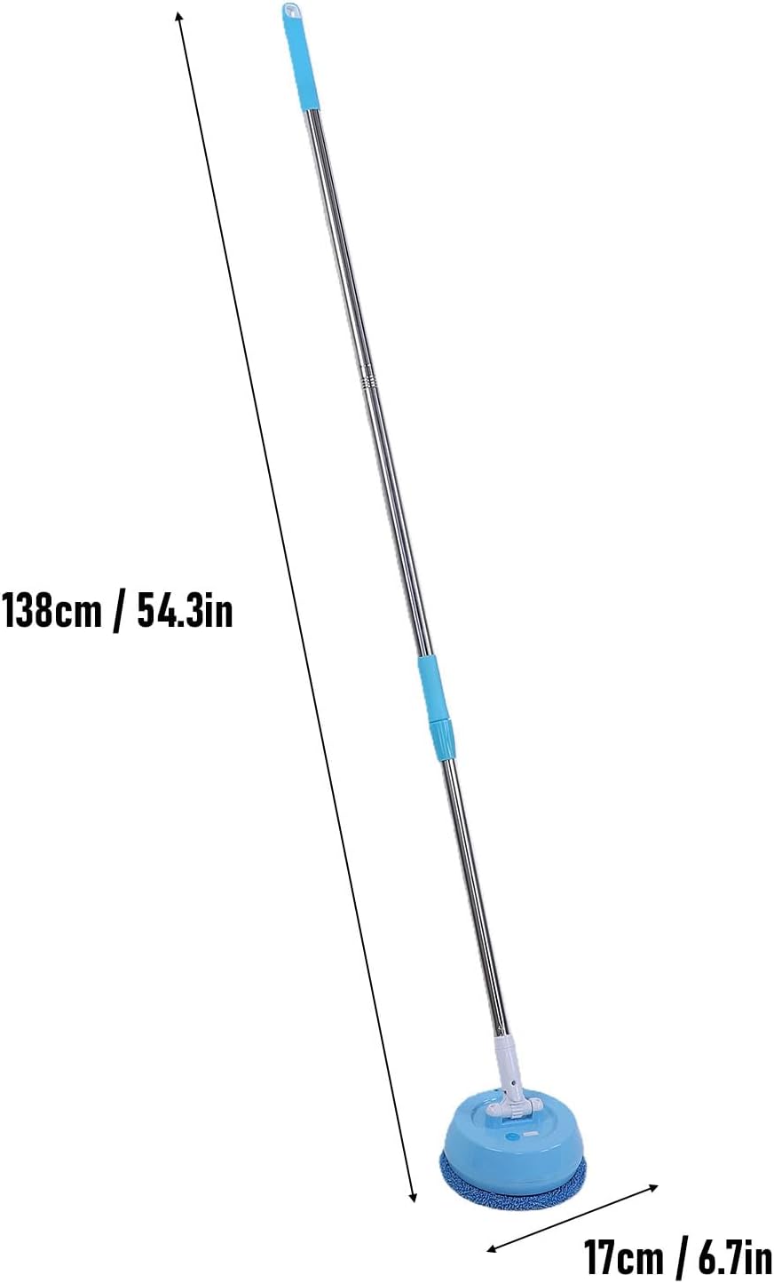 Focket Electric Window Cleaner, 6.7 x 6.7 x 54.3in Extendable Retractable Window Cleaning Squeegee Kit Windshield Cleaner Tool, for High Car Glass Indoor Outdoor Kitchen