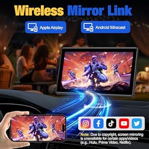 Carplay Screen for Car, 7 inch Wireless Carplay & Android Auto(Black) — photo 4 of 6