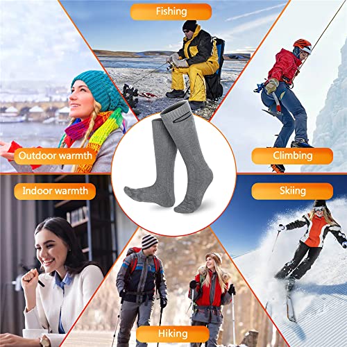 Chanarily Electric Heated Socks, Rechargeable Heated Socks Thermal Sock Heating Socks Foot Warmer Winter Warm Cotton Socks With 3 Heating Settings For Men Women Outdoor Sport - 2Xl #TOP6