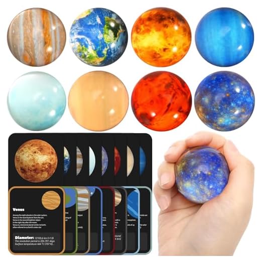 Pllieay 16PCS Solar System for Kids, Solar System Planets Toys - Eight Planets Bouncy Balls+Planetary Flashcards for Kids Party Favors, Educational Space Toys