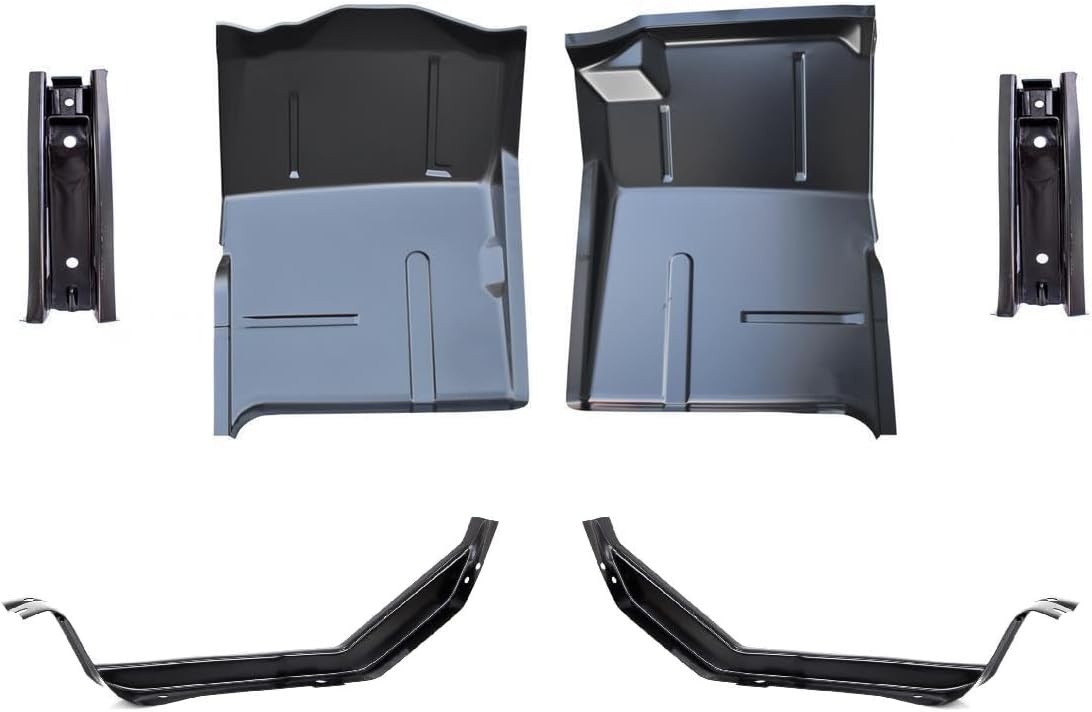 Classic 2 Current Fabrication Factory Front Floor Pan Kit with Braces & Mounts Compatible with 1973-1987 Chevy C/K Pickup