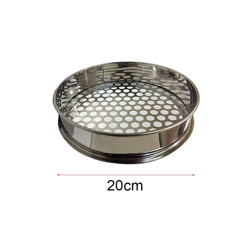 1 Stück 20 cm Premium-Sieb aus 304-Edelstahl – vielseitiges Küchensieb for Backen, Kochen und Zubereiten von Speisen(6mm)