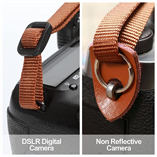 Padwa Mystic Green Embroidered Camera Strap - Double Layer Cowhide Ends,2" Pure Cotton Woven Camera Straps, Adjustable Vintage Neck & Shoulder Strap For All Dslr Cameras,Great Gift For Photographers #TOP2