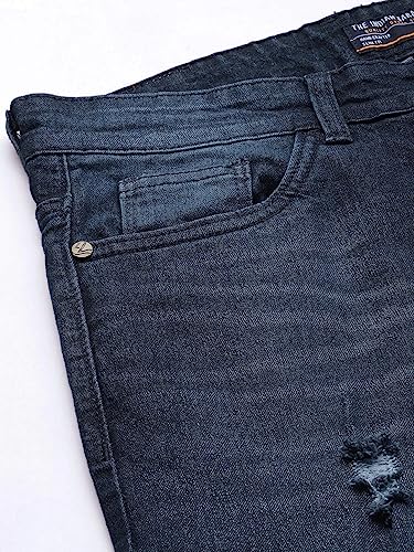 Image of The Indian Garage Co Men Slim Fit Solid Mid-Rise Stretchable Jeans