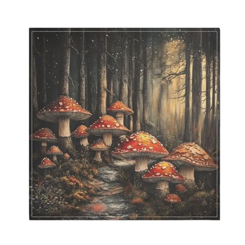 Set de 4 servilletas de tela cuadradas multicolor 50.8x50.8 cm miniatura 1