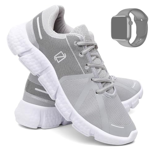 Tenis Masculino Para Academia e Caminhada + Relogio - Cinza/45