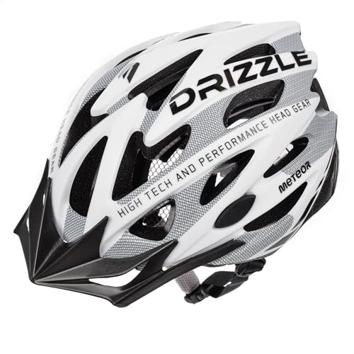 meteor Fahrradhelm Herren Damen Kinder-Helm MTB rollerhelm kinderfahrradhelm Mountainbike rennradhelm Inliner skaterhelm BMX fahradhelm Scooter Jungen Bike Helmet XL 61-63 cm Weiß/Grau