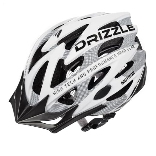 meteor Fahrradhelm Herren Damen Kinder-Helm MTB rollerhelm kinderfahrradhelm Mountainbike rennradhelm Inliner skaterhelm BMX fahradhelm Scooter Jungen Bike Helmet XL 61-63 cm Weiß/Grau