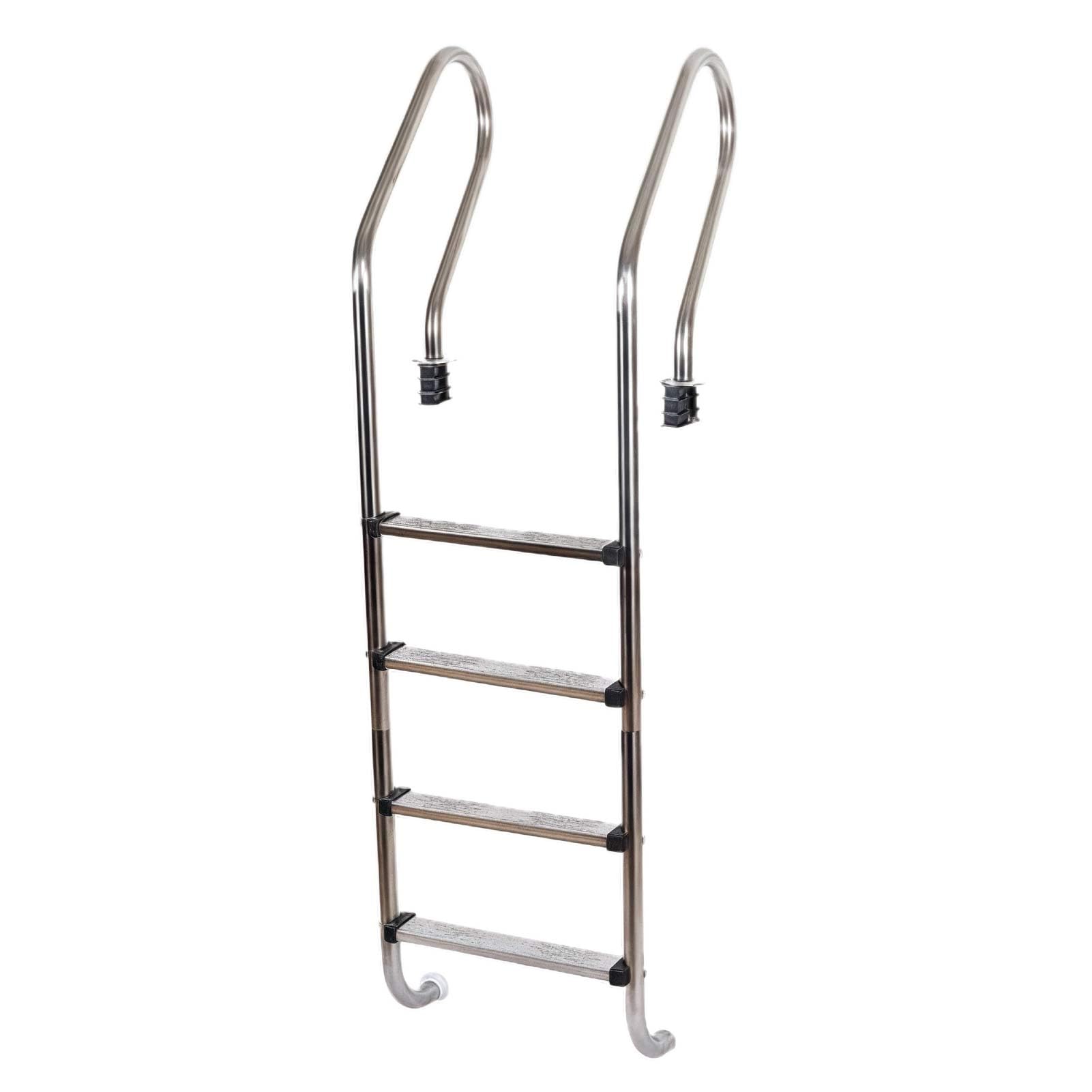 Scaletta per Piscina interrata, gradini Antiscivolo, in Acciaio Inossidabile, Facile da Montare, Resistente, sicura, a 3 gradini, per Interni ed Esterni.
