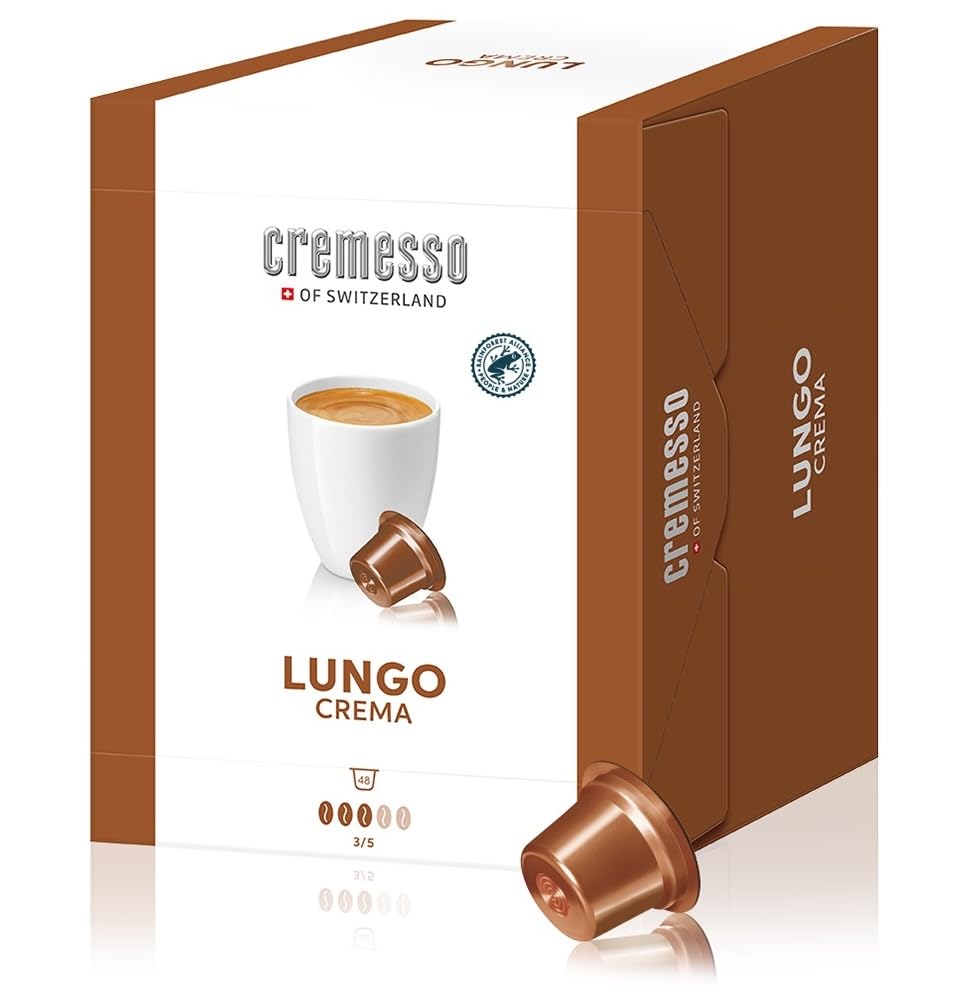 Cremesso Lungo Crema, café cremoso y aromático, caja XXL (48 cápsulas)