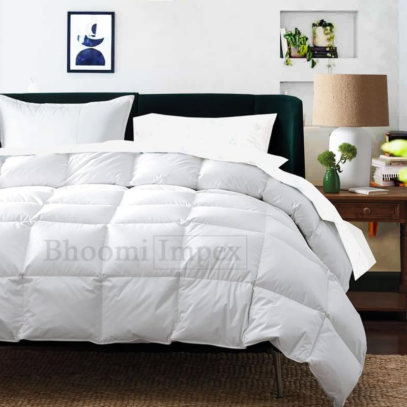 Image of Summer Dohar Blanket for King Bed | 100 GSM Lightweight AC Blanket | Ultra Soft Microfiber Summer Quilt /Thin Comforter | Breathable & Cozy Bedding | White