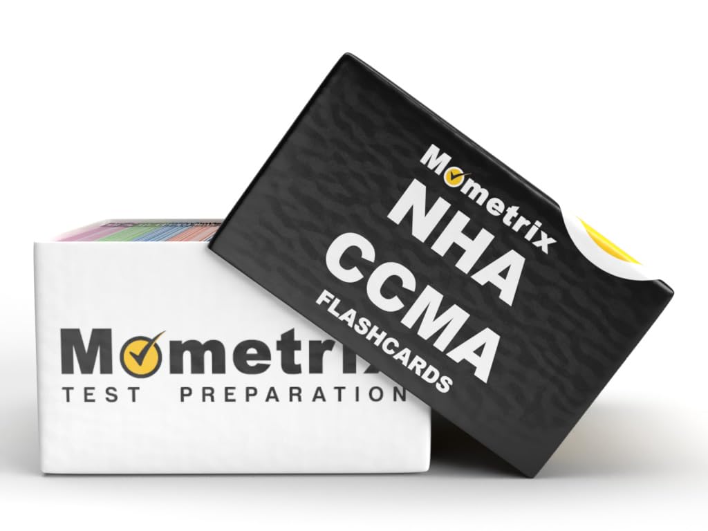 Tarjetas de estudio NHA CCMA 2025-2026: Preguntas de preparación para el examen CCMA y pruebas de práctica [tarjetas a todo color]