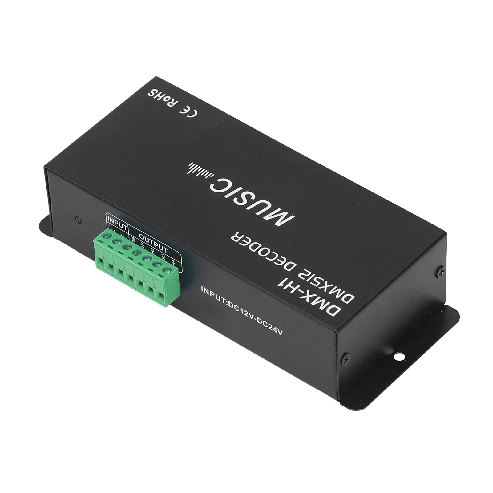 Decodificador DMX, Decodificador DMX 512 de 4 Canales, Decodificador RGB Ajustable Controlador de Decodificador DMX Decodificador LED para Bar Hotel Sober Bar (8A por canal)