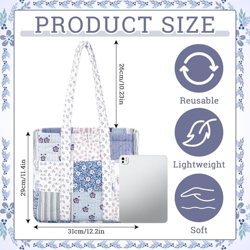 Bolso Tote Acolchado de Patchwork para Mujer miniatura 4