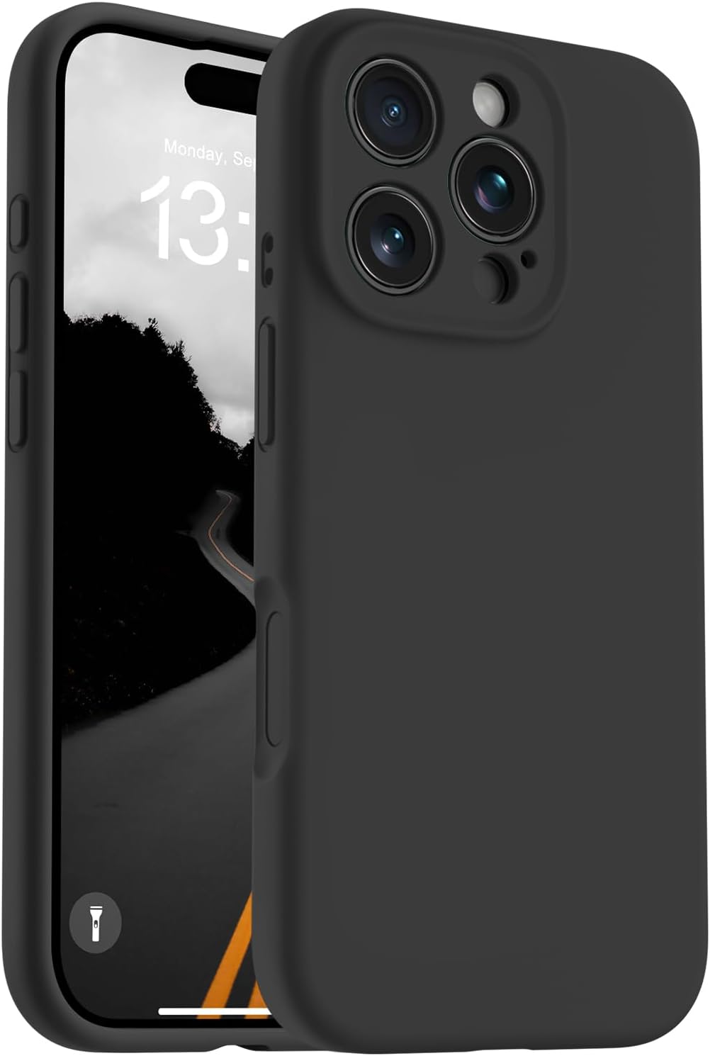 OTOFLY Magnetic for iPhone 16 Pro Max Case,Compatible with Magsafe,Classic Liquid Silicone Mobile Phone Case,Integrated Camera Control Button,Anti-Scratch Microfiber Lining, Black