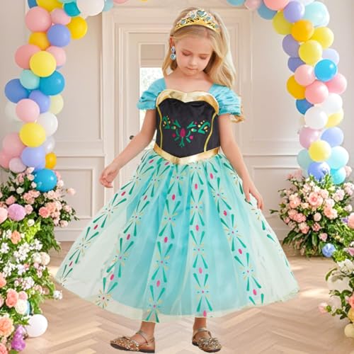 Disfraz de princesa verde para niñas 5-6 años miniatura 4