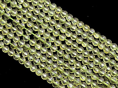 Péridot AAA+ de qualité supérieure en perles facettées 4mm pour joaillerie fine