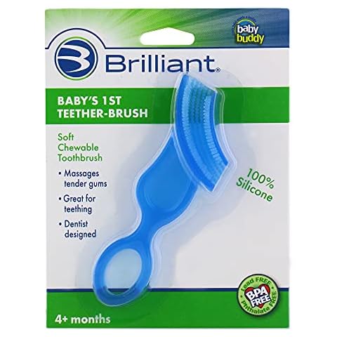 Baby Buddy Blue First Silicone Toothbrush Cover