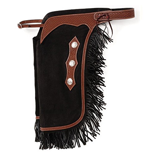 Tough 1 Suede Leather Silver Concho Chinks Medium