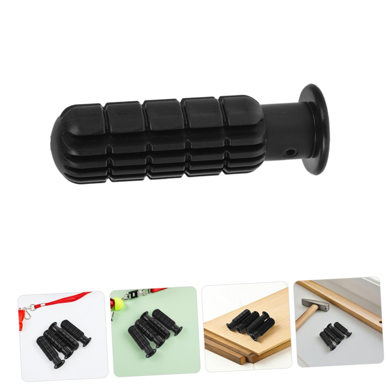 Milisten 6 Pezzi Manopole in Pvc Nero per Tavolo Calcio Balilla Impugnatura 8 Mm Antiscivolo Facile da Usare per Gioco da Tavolo in Casa e Ufficio