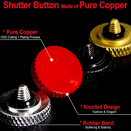 Image of Camera Shutter Button (2 Pack /Red) Upscale and Delicate Soft Shutter Release Button