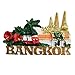 Bangkok Tailandia Imán para nevera 3D colección de regalo, decoración para el hogar y la cocina, pegatina magnética de Bangkok, Tailandia
