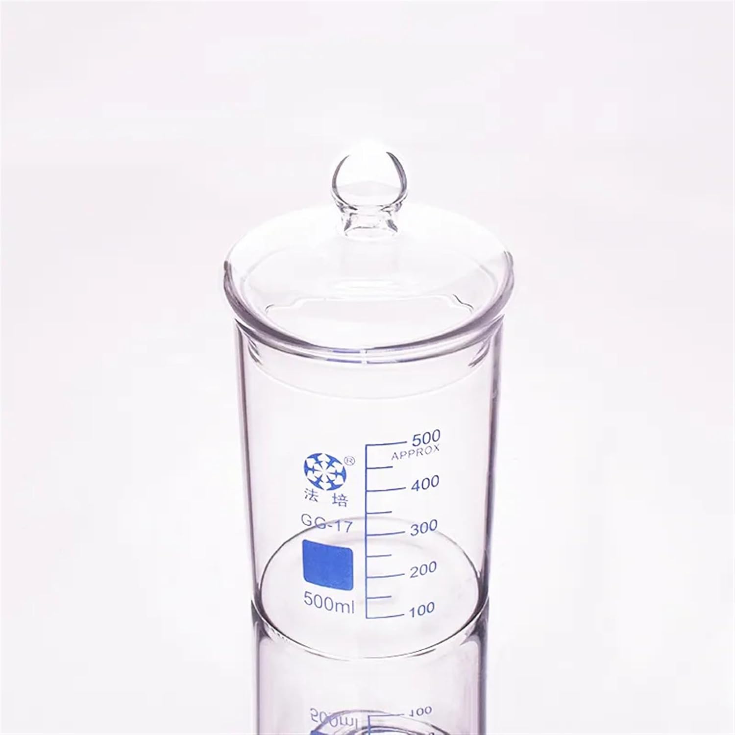 Beaker in Low Form Without spout,Capacity 500ml,Outer Diameter=90mm,Thickness=3mm,Height=120mm,Laboratory Beaker(Without lid 500ml)