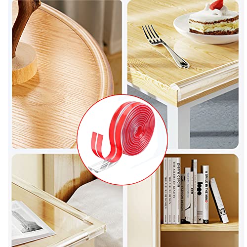Image of 2 Meter / 6.56ft Silicone Edge Protector Strip + 4 Corners, Baby Proofing Corner Protectors for Table Cabinets Drawers Furniture (Width 10mm /0.4inch)