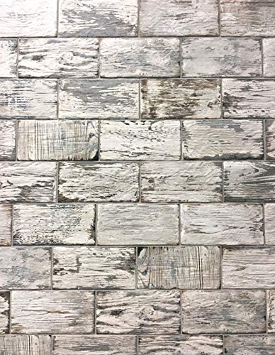 Rustic White Brick Look 4x8 Porcelain Tile Wall Floor Kitchen