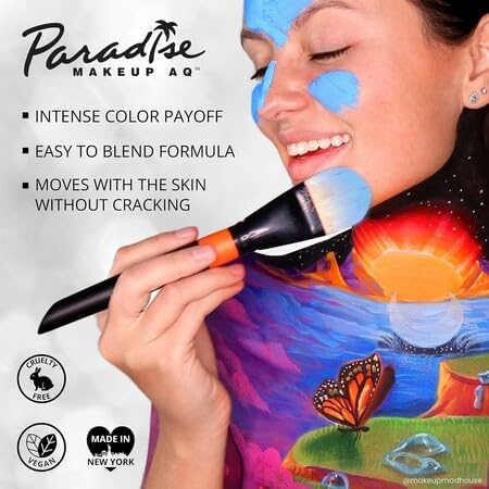 Image of Mehron Makeup Paradise Makeup AQ Pro Size | Stage & Screen Performance, Face & Body Painting, Beauty, Cosplay, and Halloween | Water Activated Face Paint, Body Paint 1.4 oz (40 g) - Pastel Mauve
