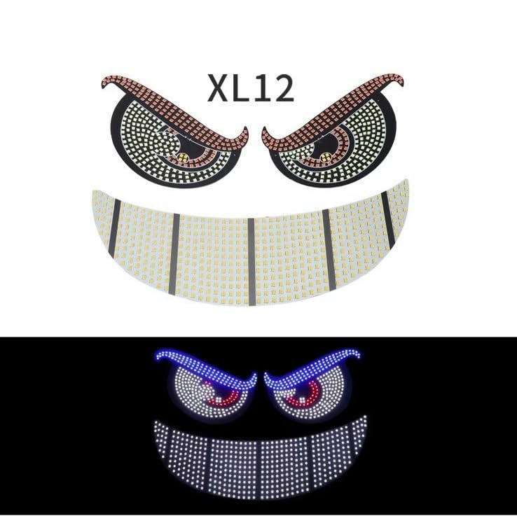 Image of AutoBizarre Devil Eyes LED Lights for Car Windshield Led Panel with USB for Car Rear Window Universal for All Cars, Vans, Trucks, etc (Blue Red White)