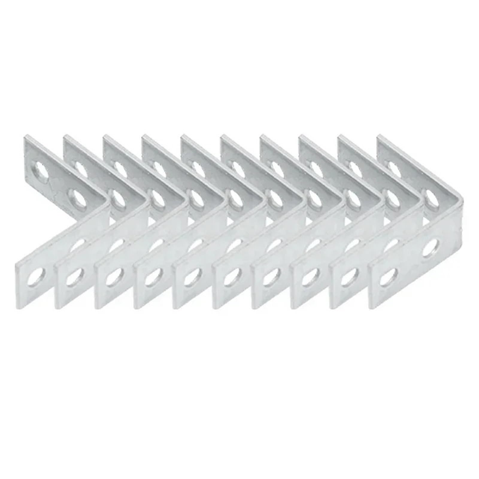 Cidegoo 10Pcs Corner Code Corner Brackets L-Shaped Connector Metal Wood Shelf Bracket Fixing Fastener Right Angle Braces Drawer Furniture Tools(10Pcs)