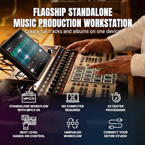Image of Akai Professional MPC XL Standalone Music Production Center for Sampling and Sequencing with 10.1-inch Touchscreen, 3D MPCe Pads, 8-Core CPU, 16GB RAM, 256GB SSD
