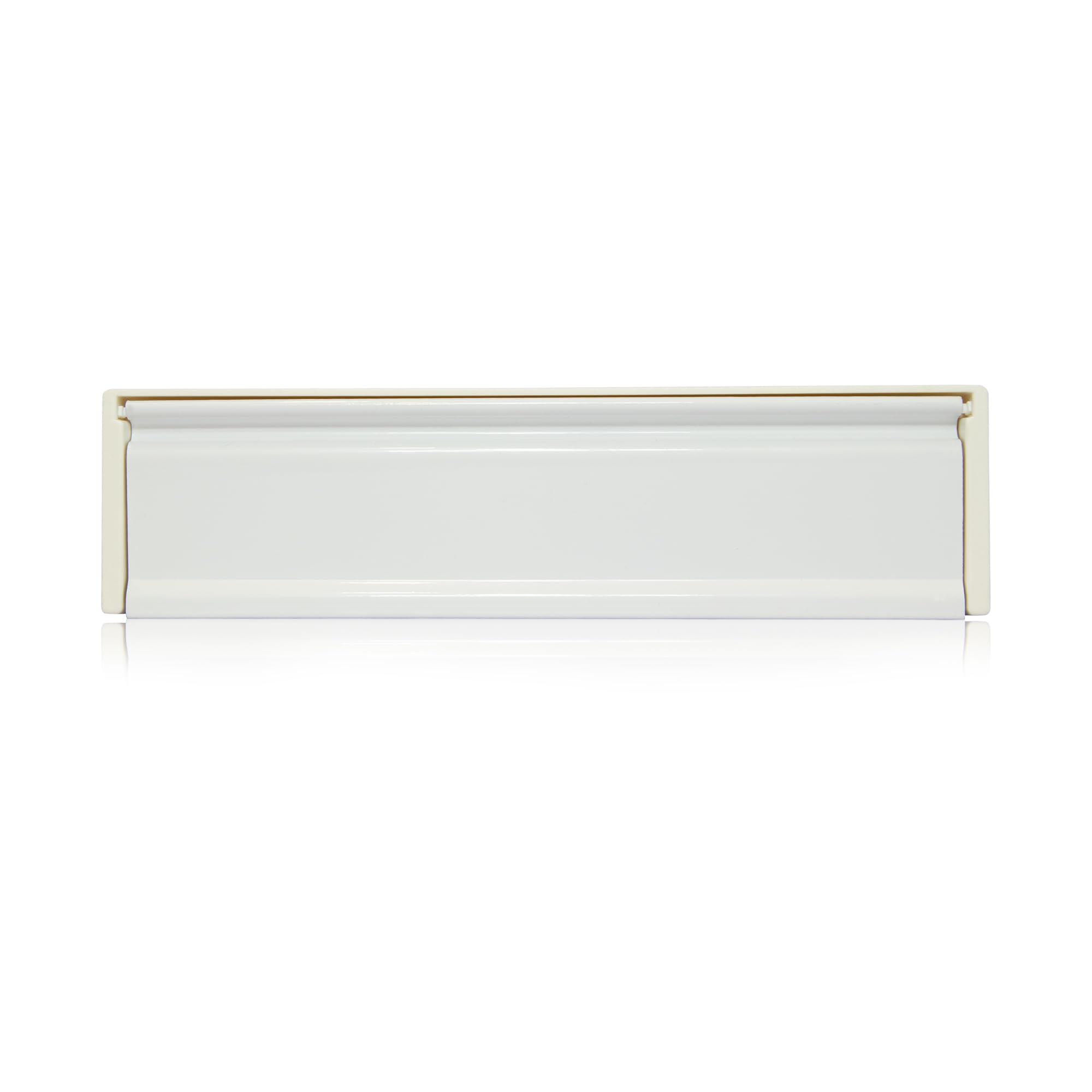 UAP MailPlate entourer 12 pouces : Boîte aux lettres en blanc pour porte d'entrée, boîte aux lettres télescopique pour portes en PVC d'une épaisseur de 40 à 80 mm.