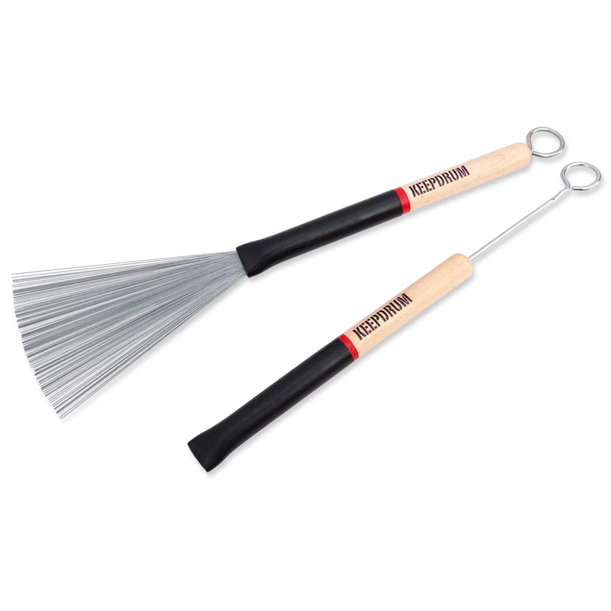 keepdrum SV507 - Spazzole per batteria, bacchette per batteria a spazzola, per jazz, allungabili