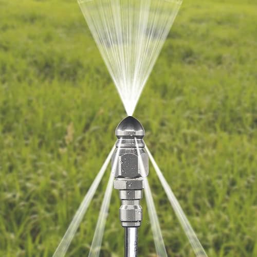 MILLIE Boquilla de chorro de alcantarillado con conector rápido de 14 pulgadas boquilla de manguera de drenaje a presión