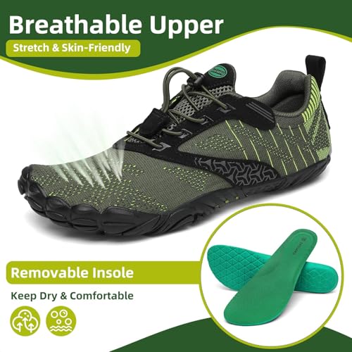 Image of SAGUARO Womens Mens Barefoot Shoes Minimalist Trail Runner Wide Toe Box Zero Drop Outdoor Cross Training Shoe