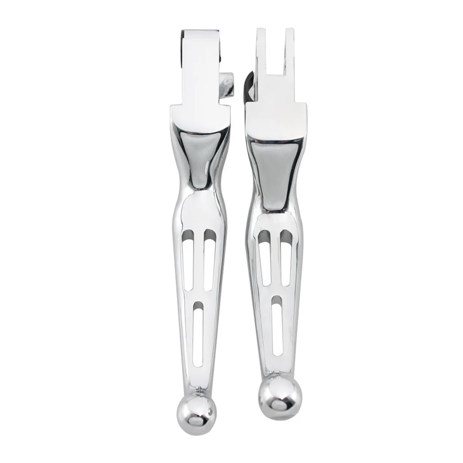 Ragpukmuan Chrome Motorbike Hand Brake For Sportster 883 For Softai For Touring 2Pcs Motorcycle Slotted Brakes Clutch Levers Parking Tool(Chrome)