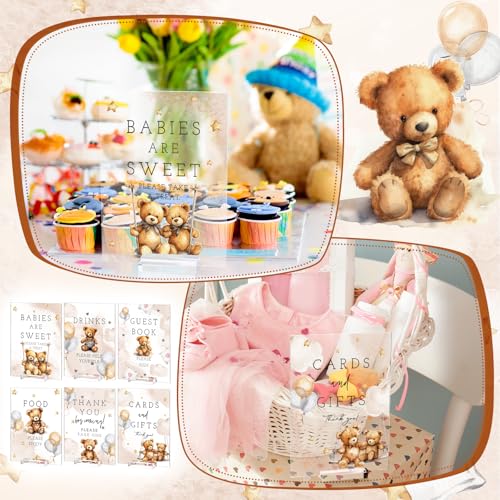 Image of Vercraft 6 Pcs We Can Bearly Wait Baby Shower Table Decorations