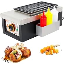 Takoyaki Maker, 28 Holes Commercial Octopus Ball Maker with Non Stick Pan, Japanese Takoyaki Machine Fish Ball Maker Machine Takoyaki Grill for Making Pancake Balls,A