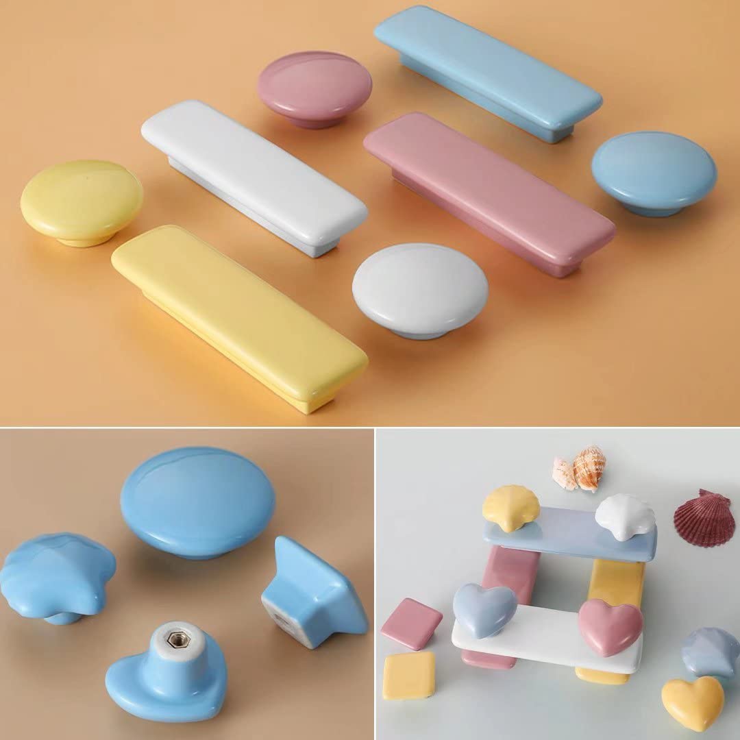 20 confezioni di maniglie da cucina in ceramica bianca per armadietti, cassetti, maniglie per camera da letto, armadietti, cassettiere, maniglie decorative, pomelli per porta