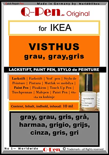 Q-Pen - Pintura de retoque para IKEA VISTHUS, color gris